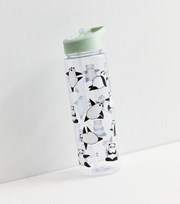 New Look Mint Green Yoga Panda Straw Water Bottle